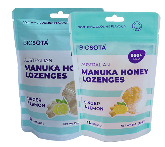 Manuka honey ginger drops