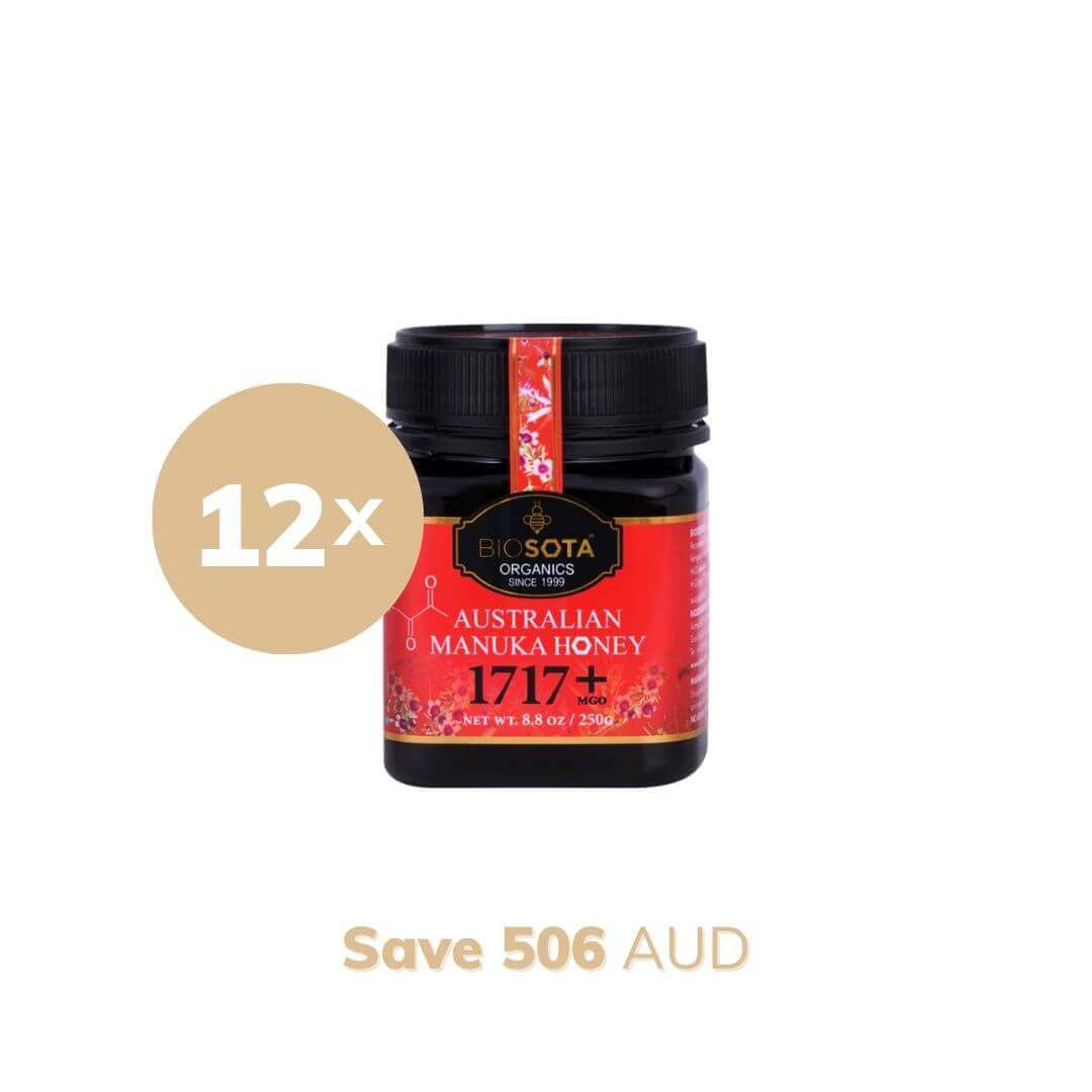 Medicinal Manuka Honey MGO 1717+ 250g value pack of 12