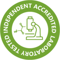 Independent accredited laboratory tested
