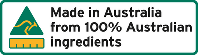Made in Australia from 100% Australian ingredients