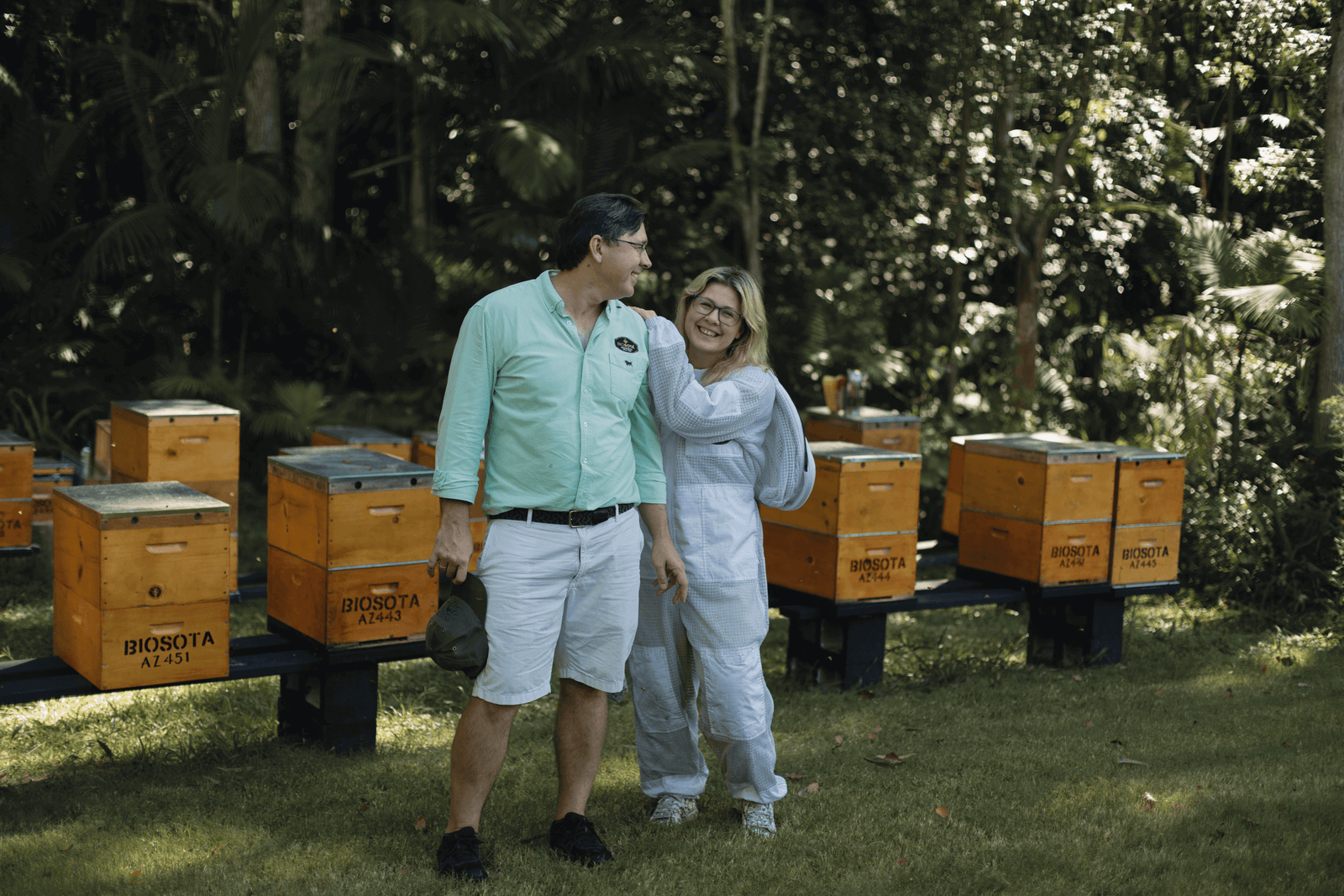 Andrey and Oxana Zubko at their Manuka honey site