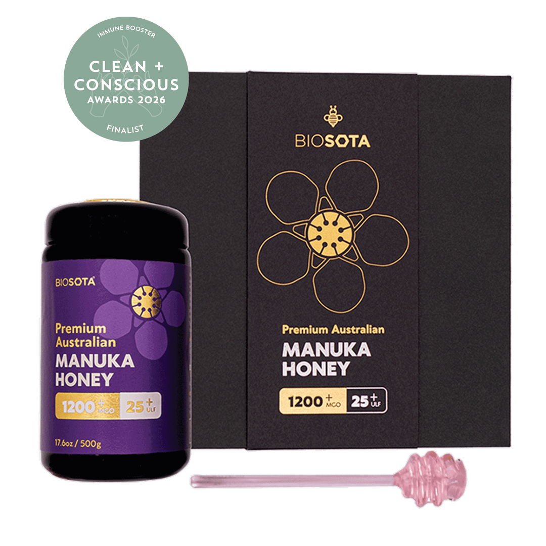 Biosota Organics Manuka Honey MGO 1200+ 500g luxury gift box