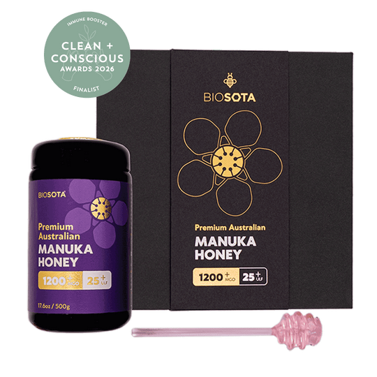 Biosota Organics Manuka Honey MGO 1200+ 500g luxury gift box