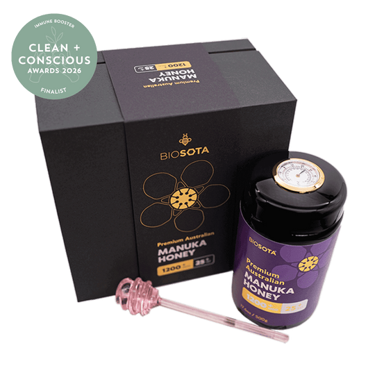 Biosota Organics Manuka Honey MGO 1200+ 500g luxury gift box