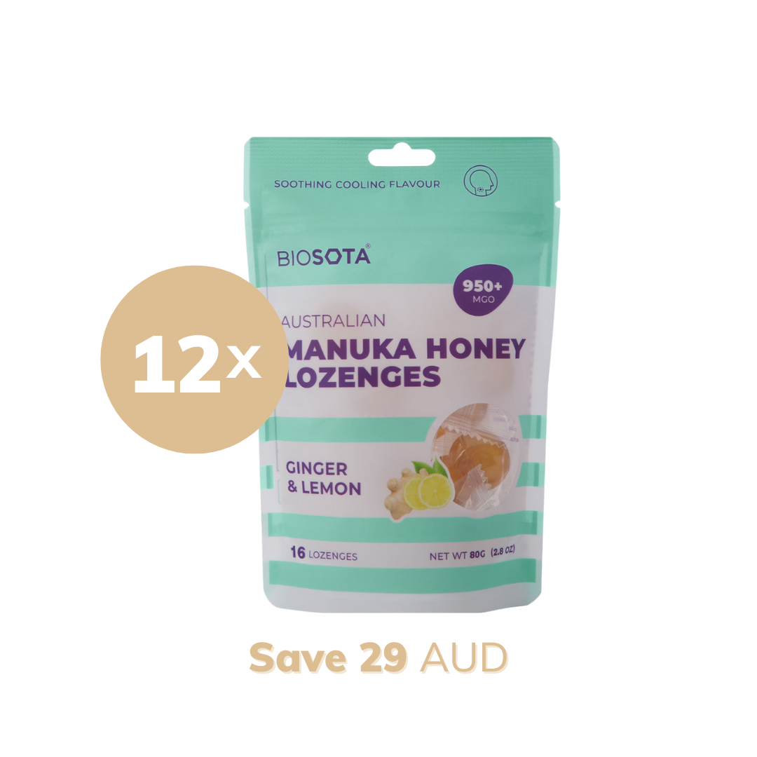 SAVE Up to 15% | MGO 950+ Manuka Honey Drops — Ginger & Lemon