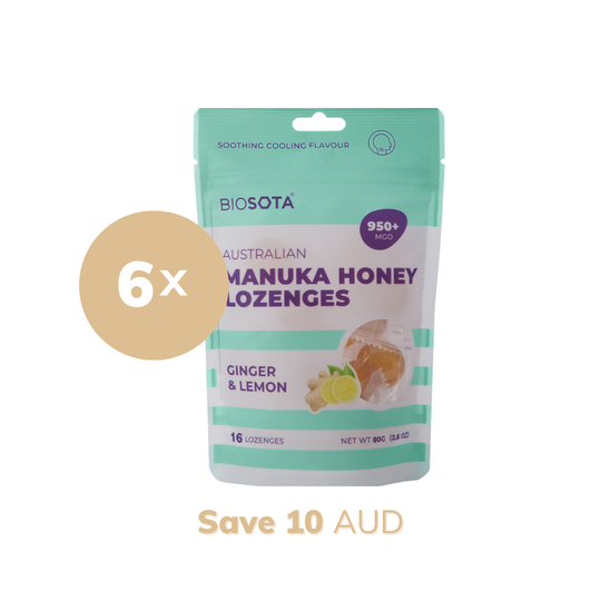 SAVE Up to 15% | MGO 950+ Manuka Honey Drops — Ginger & Lemon