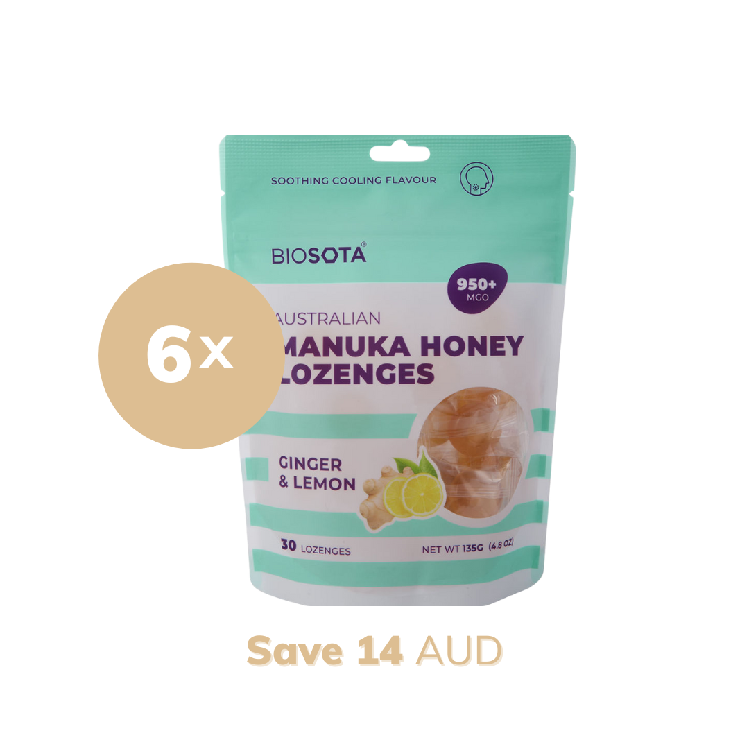 SAVE Up to 15% | MGO 950+ Manuka Honey Drops — Ginger & Lemon