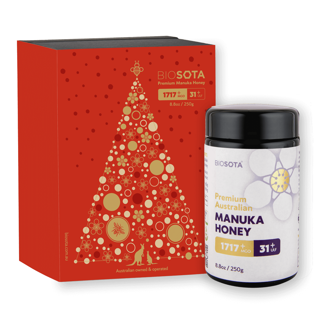 Biosota Organics Manuka Honey MGO 1717+ 250g Christmas luxury gift