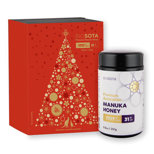 Biosota Organics Manuka Honey MGO 1717+ 250g Christmas luxury gift