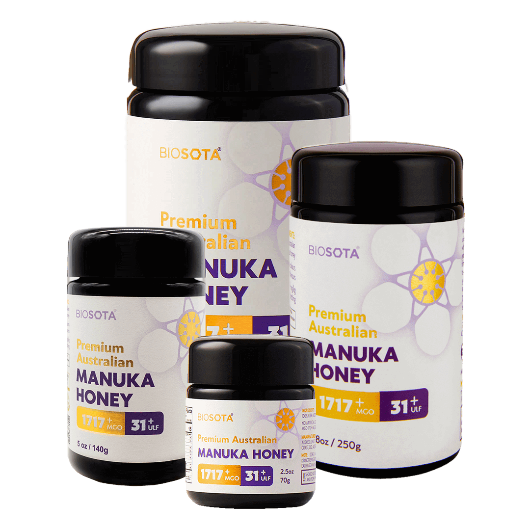 Medicinal Manuka honey MGO 1717+ glass jar