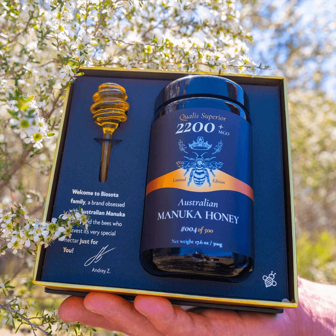 Biosota Australian Manuka Honey MGO 2200+ (500g) Christmas Gift Box 