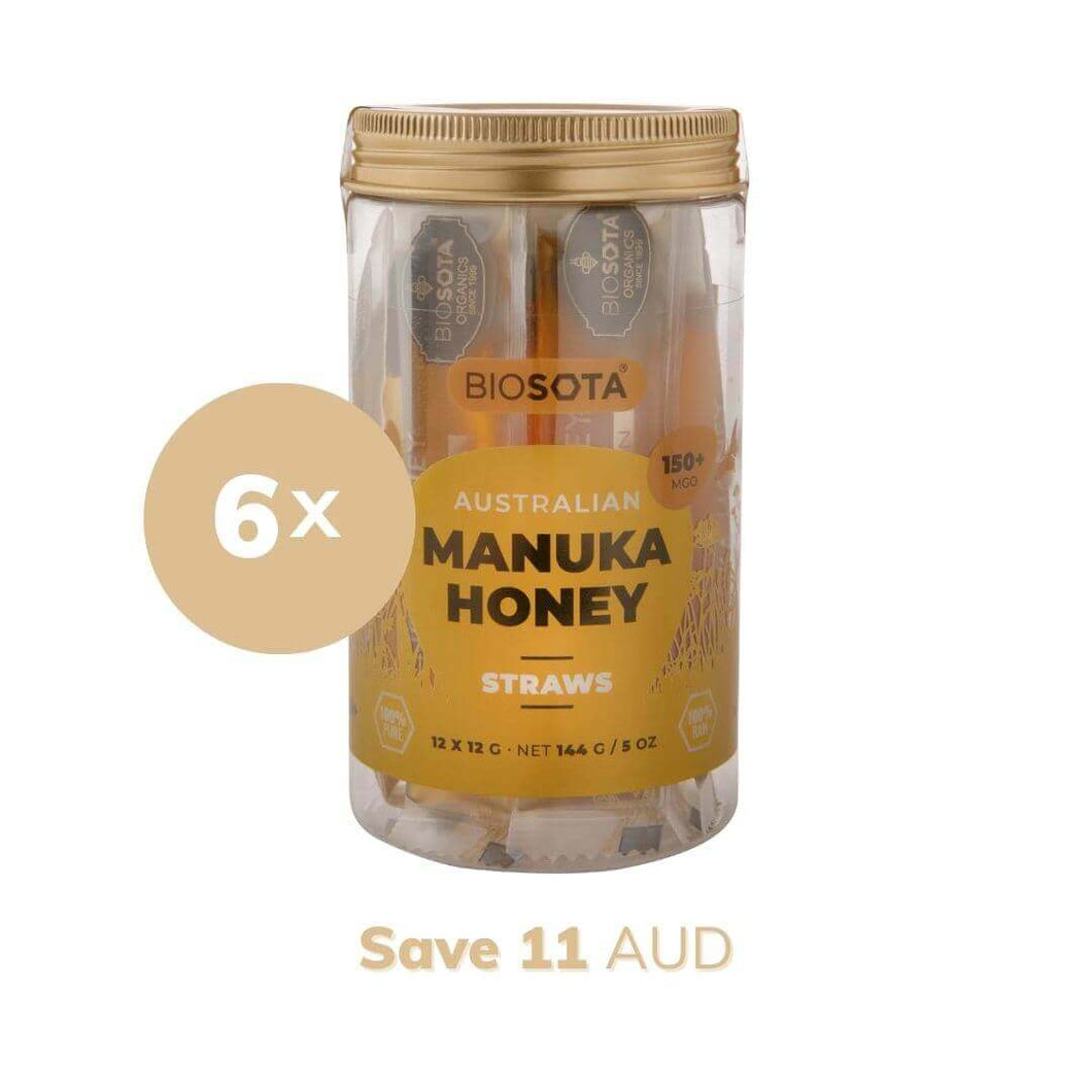 Biosota Organics MGO 150+ Manuka Honey Sticks Straws Sachets Packets
