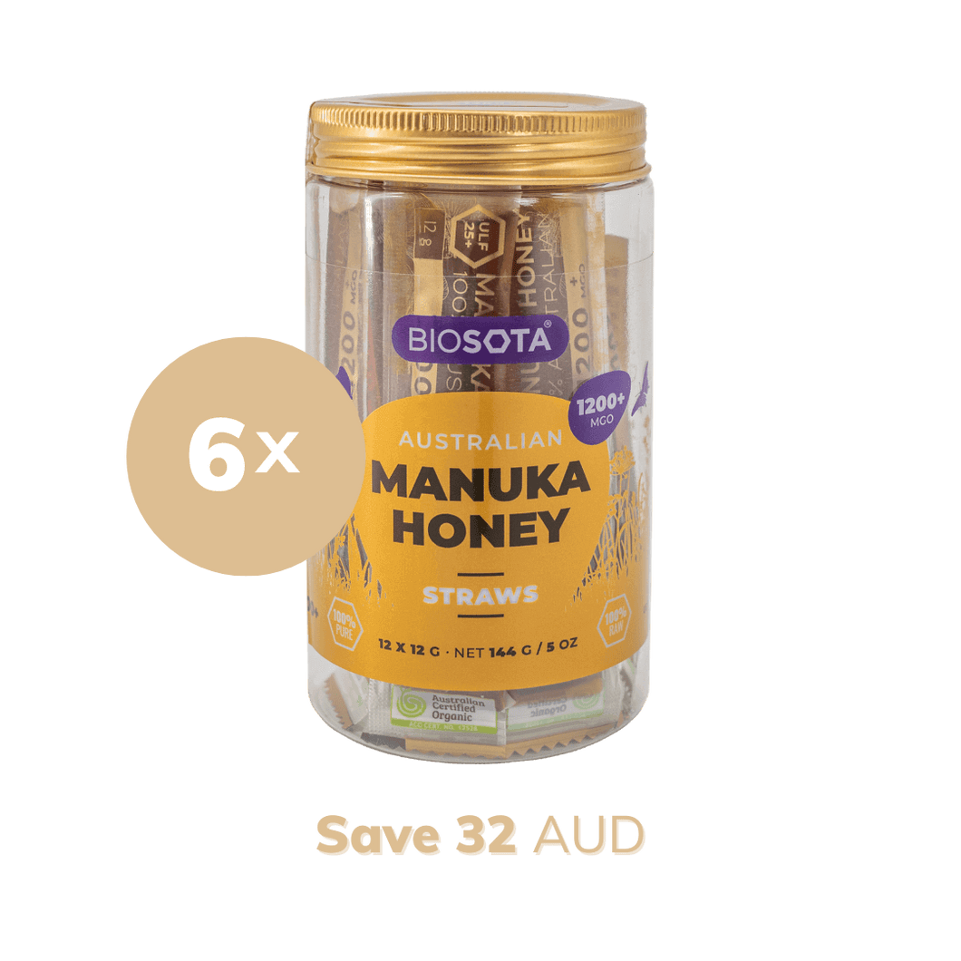 Biosota Manuka Honey Tube MGO 1200 Value pack 6