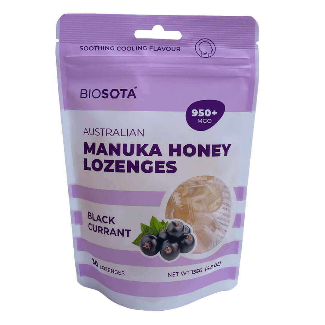 Biosota Organics Manuka Honey Blackcurrant Lozenges