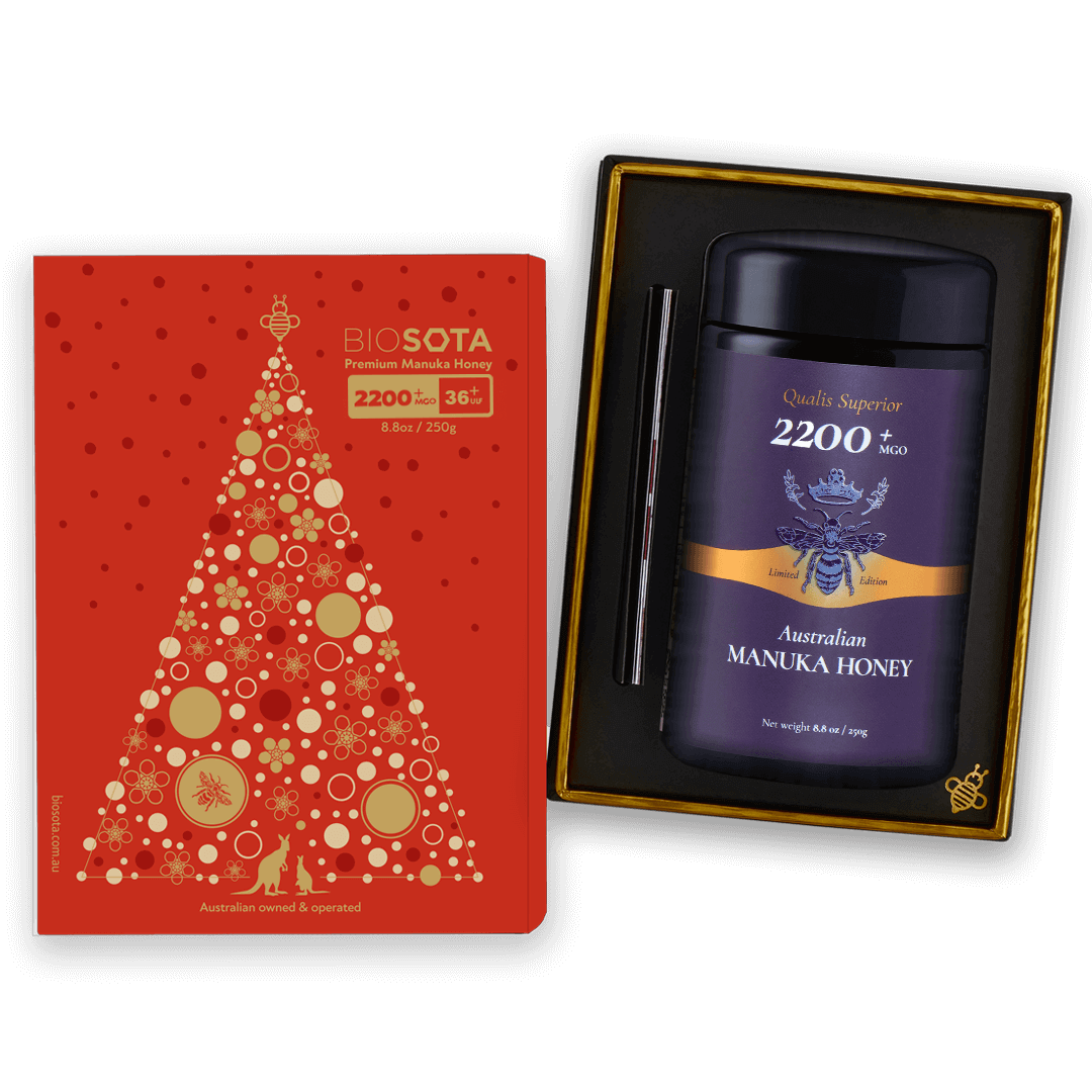 Biosota Australian Manuka Honey 2200+ (250g) Christmas Gift Box 