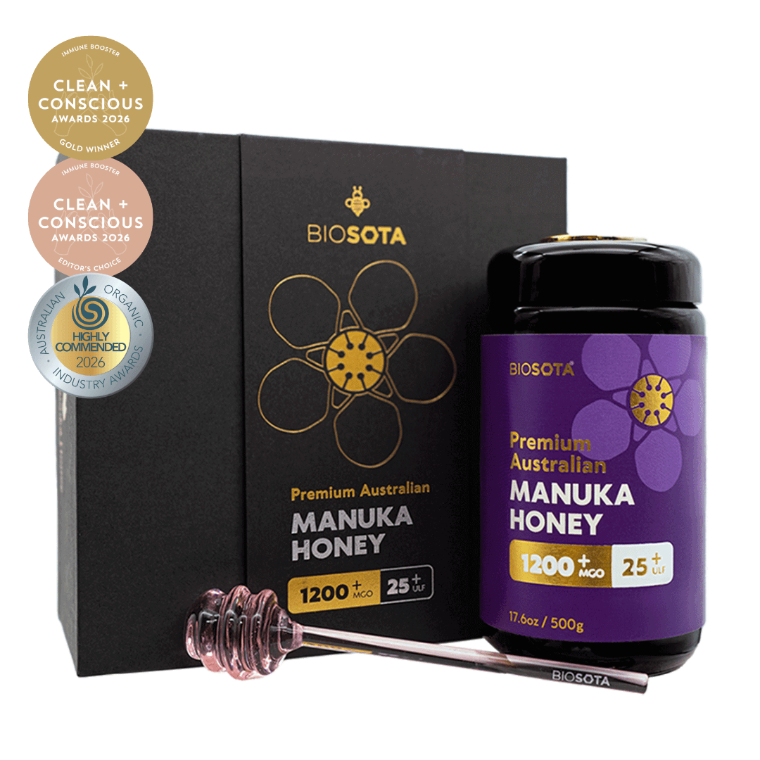 Biosota Organics Manuka Honey MGO 1200+ 500g luxury gift box