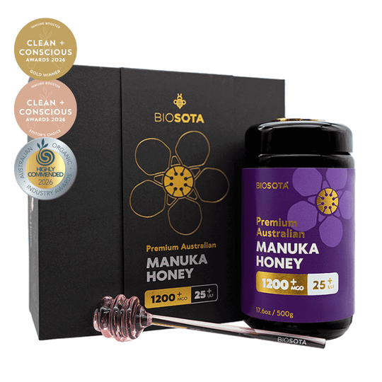 Biosota Organics Manuka Honey MGO 1200+ 500g luxury gift box