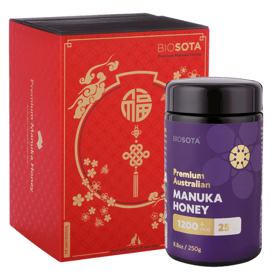 Biosota Organics Manuka Honey MGO 1200+ 250g Lunar New Year luxury gift  Box