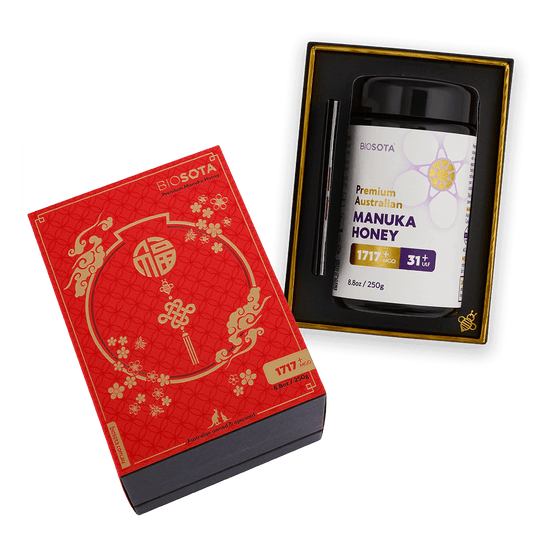 Biosota Organics Manuka Honey MGO 1717+ 250g Lunar New Year luxury gift Open Box