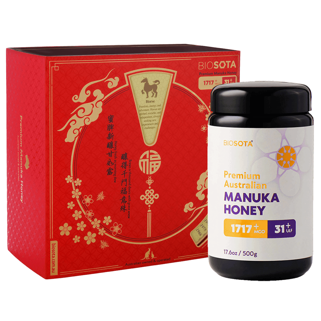 Biosota Organics Manuka Honey MGO 1717+ 500g Lunar New Year luxury gift  Box