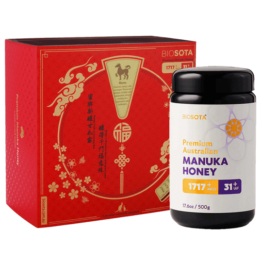 Biosota Organics Manuka Honey MGO 1717+ 500g Lunar New Year luxury gift  Box