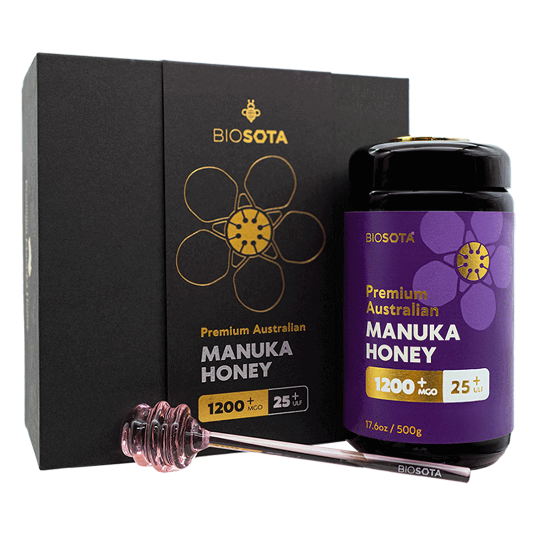 Biosota Organics Manuka Honey MGO 1200+ 500g luxury gift box