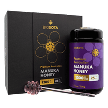 Load image into Gallery viewer, Biosota Organics Manuka Honey MGO 1200+ 500g luxury gift box