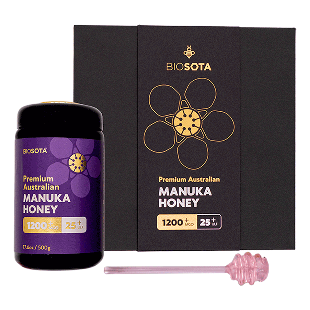 Biosota Organics Manuka Honey MGO 1200+ 500g luxury gift box