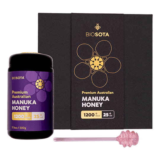 Biosota Organics Manuka Honey MGO 1200+ 500g luxury gift box