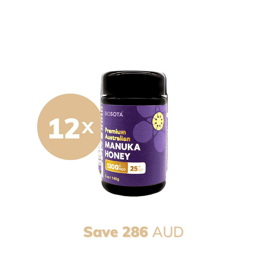 Medicinal Manuka honey MGO1200+ 140g glass jar value pack of 12