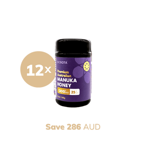 Medicinal Manuka honey MGO1200+ 140g glass jar value pack of 12
