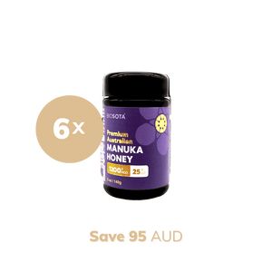Medicinal Manuka honey MGO1200+ 140g glass jar value pack of 6