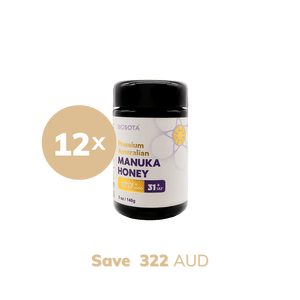 Medicinal Manuka Honey MGO 1717+ 140g glass jar value pack of 12
