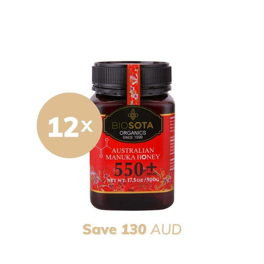 Medicinal Manuka Honey MGO 550+ 500g value pack of 12