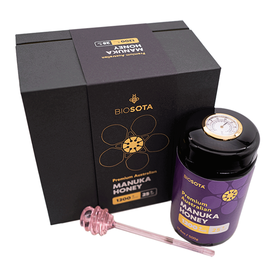 Biosota Organics Manuka Honey MGO 1200+ 500g luxury gift box