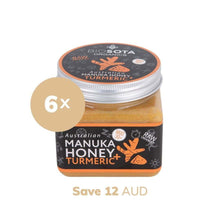 Load image into Gallery viewer, Manuka Honey MGO 30+ Turmeric &amp; Cinnamon Superfoods value pack of 6