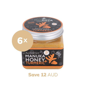 Manuka Honey MGO 30+ Turmeric & Cinnamon Superfoods value pack of 6
