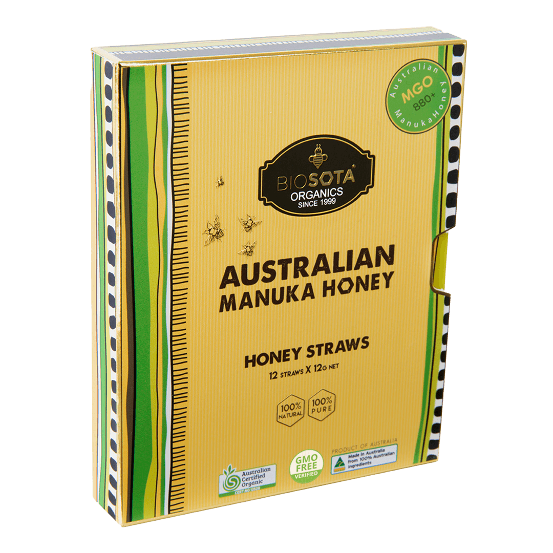 biosota organics manuka honey mgo 880 straws gift box