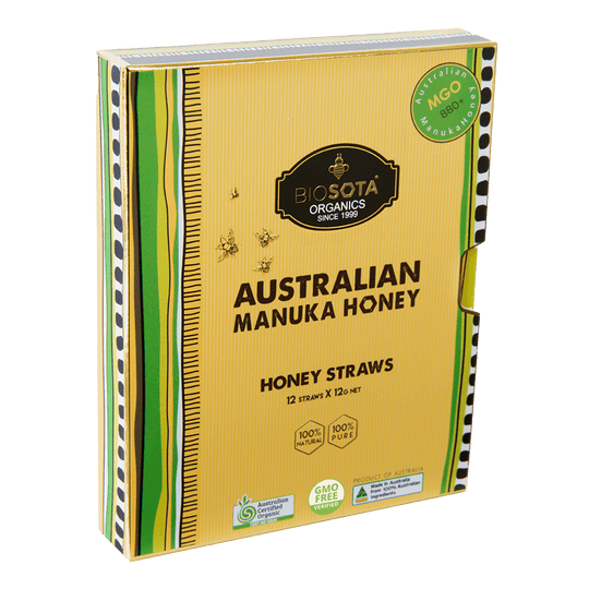 biosota organics manuka honey mgo 880 straws gift box