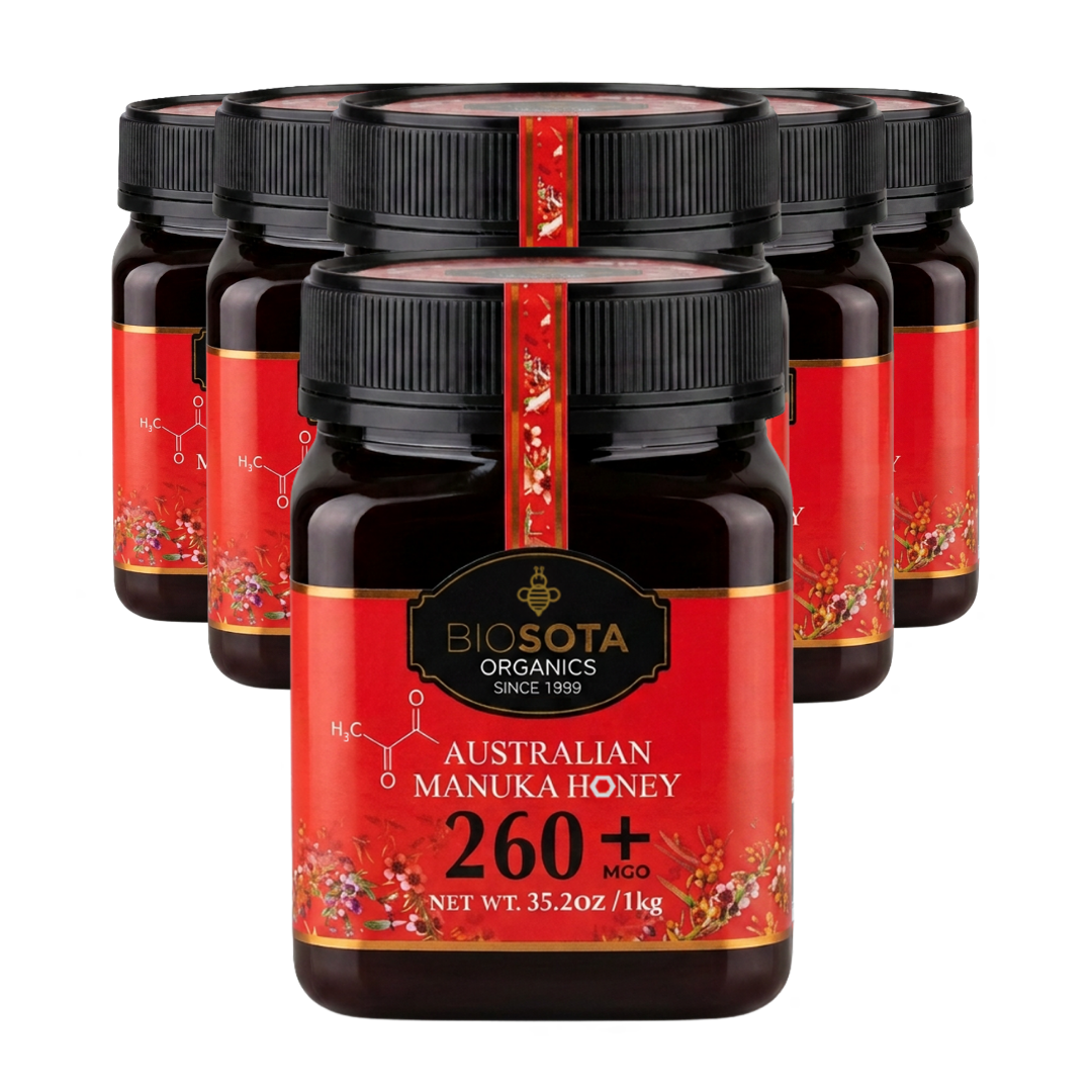 Biosota Manuka Honey (MGO 260+) NPA 10+ 1kg x 6 Jars - Value Pack