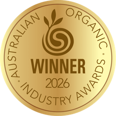 Australian Organic Industry Awards Winner 2026 medal