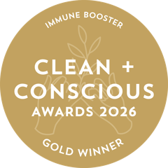 Clean + Conscious Awards 2026 Gold Winner badge