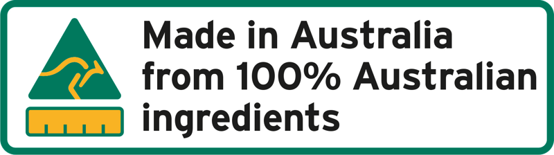 Wyprodukowano w Australii w 100% ze składników pochodzących z Australii