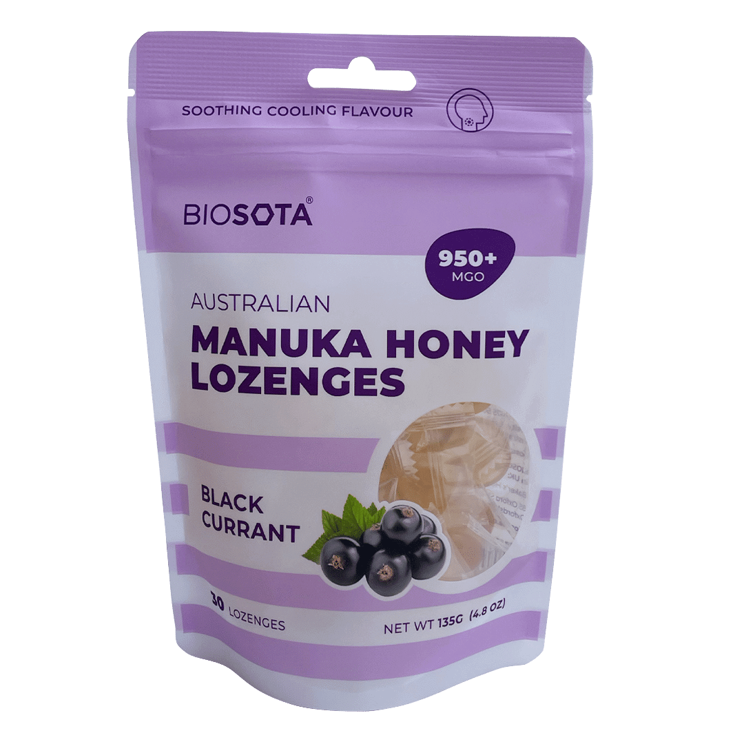 Manuka honey blackcurrant drops