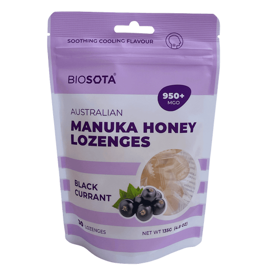 Manuka honey blackcurrant drops