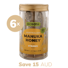 Load image into Gallery viewer, Manuka honey MGO 30+ honey sticks value pack of 6