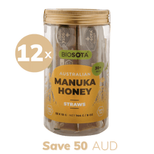 Load image into Gallery viewer, Manuka honey MGO 30+ honey sticks value pack of 12