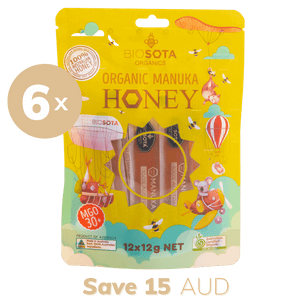 Manuka Honey Sticks (MGO 30+) Kids Zip-Bag value pack of 6