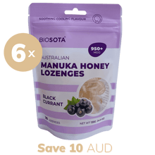 Load image into Gallery viewer, Manuka honey blackcurrant drops value pack of 6