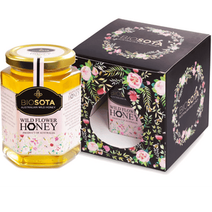 Wild flower Australian raw honey 400g gift box black